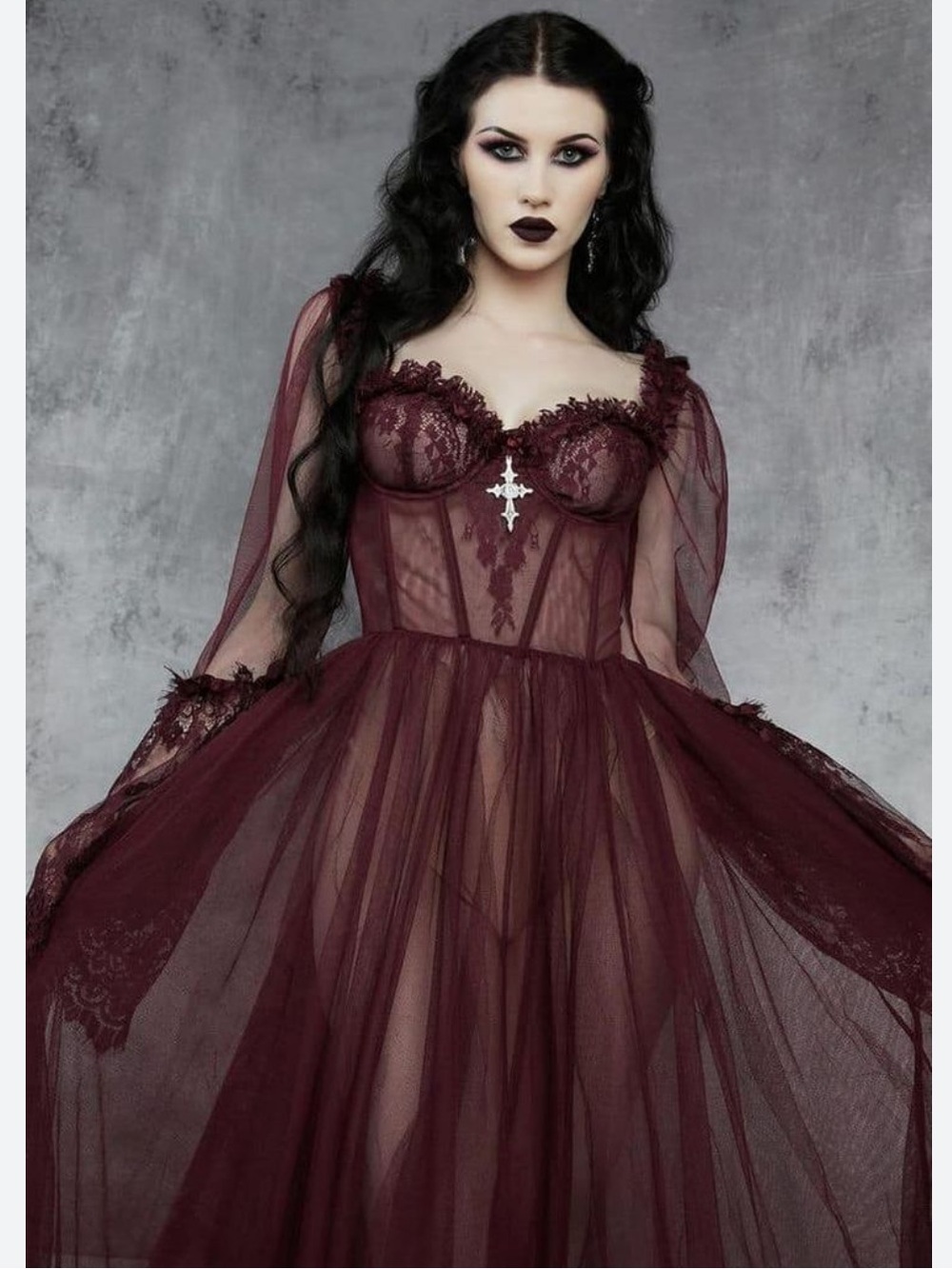Widow "Dance with Death" gothic maxi dress from Dolls Kill - Picture 10 of 10